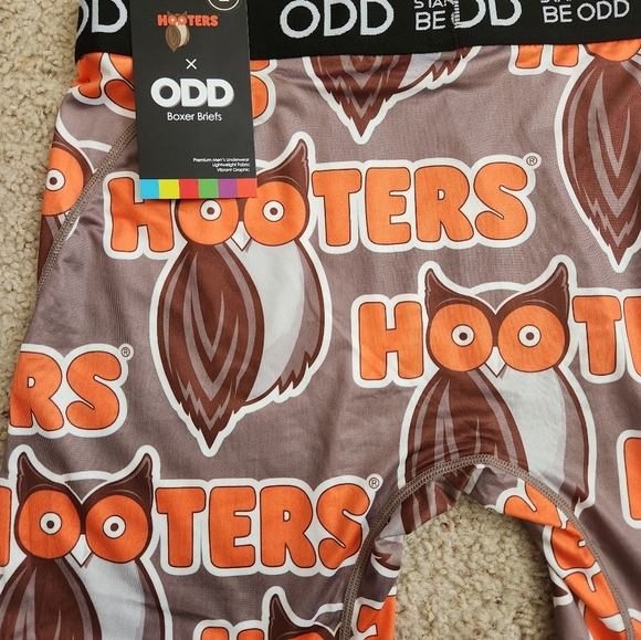 NWT MENS STAND OUT BE ODD HOOTERS BOXER BRIEF SIZE L (36/38) - Picture 3 of 4